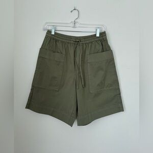 Everlane Olive Drawstring Bermuda Shorts - new - XS